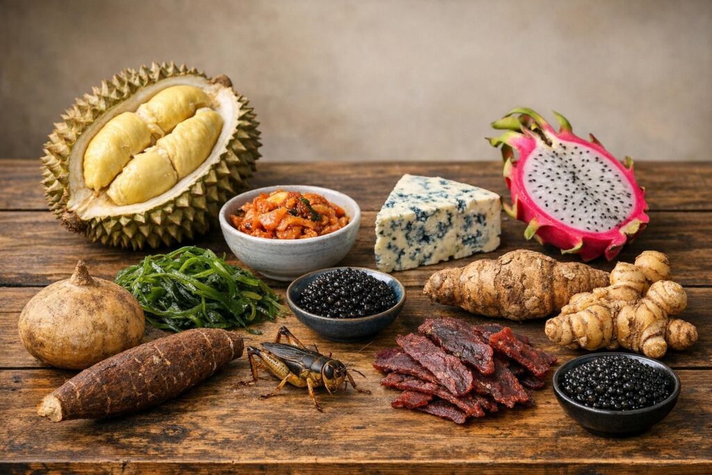 Découvrez les 10 aliments les plus insolites à goûter absolument pour éveiller vos papilles et explorer des saveurs inédites.